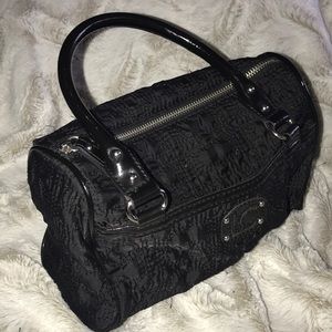 EUC Small Black Lunchbox Bag Purse Satchel - Cute!
